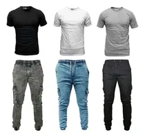 Comprar Combo Ropa Tres Remeras Lisas + Tres Jogger Cargo 
