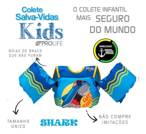 Colete Salva-vidas Boia Infantil Homologado Prolife Ck01