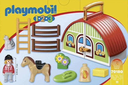 Playmobil 123 70180 Maletin Mi Primer Granja 11 Piezas