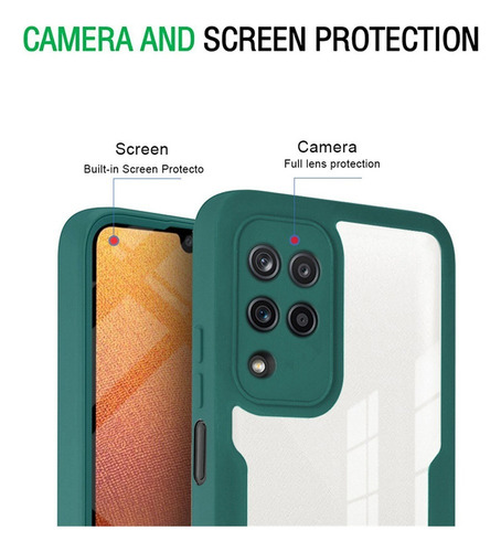 Funda Transparente For Samsung 360 Clear S21 S22 S23 Plus U