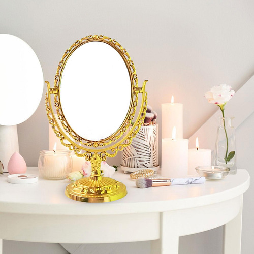 Espejo De Maquillaje De, Espejo De Escritorio Con Soporte,