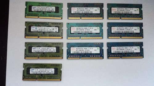 Memorias Mac Portatil Samsung Hynix Ddr 3 De 1 Gb Pc3 8500s