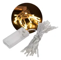 Comprar Guirnalda Tira 10 Luces Led Blanca Cálidas A Pilas Navidad