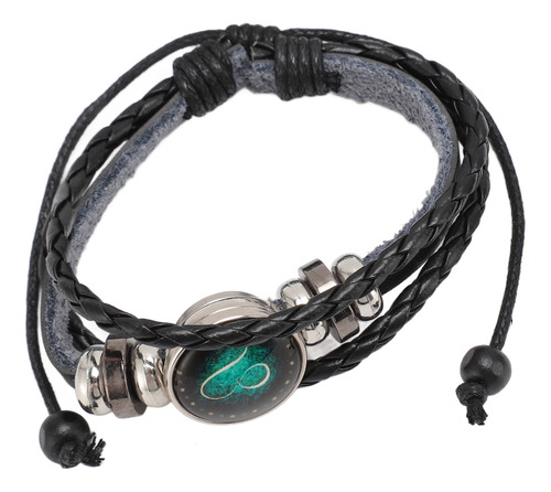 Pulseira Trançada De Couro Pu, 12 Peças De Tecido Multicamad
