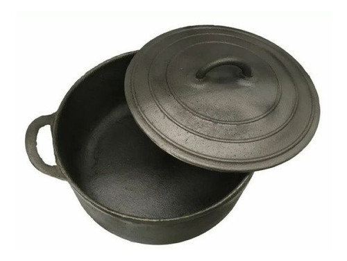 Imagen 2 de 2 de Cacerola Olla De Hierro Con Tapa Dvl Capacidad 5 L