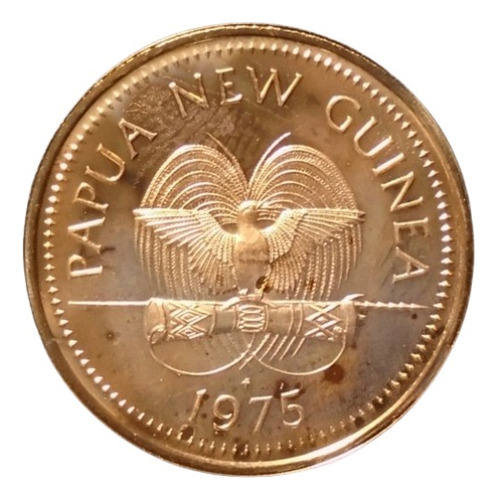 Papua Nueva Guinea 2 Toea 1975 Pez León Acabado: Proof Pg#01 (Usado)