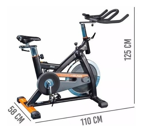 Bicicleta Fija Indoor Head H681 Spinning Color Negro