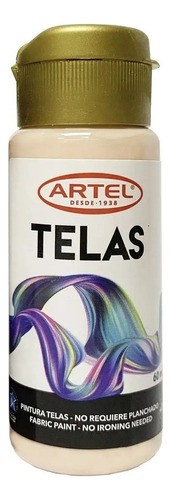 Frasco 60ml Pintura Tela Pastel Artel - Los Colores Color Melocoton 104