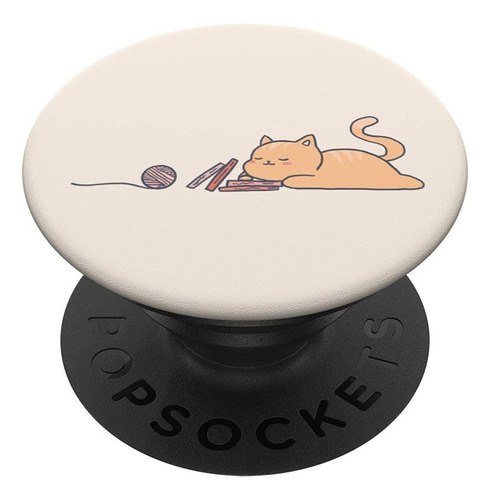 Bonito Gato Una Bola Hilo Popsockets Intercambiable Popgrip