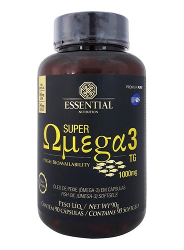 Kit 2x: Super Ômega 3 Tg Essential Nutrition 90 Cápsulas
