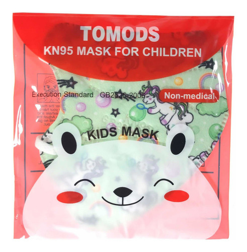 Imagen 7 de 9 de Cubrebocas Kn95 Infantil Mascarillas Tomods 10pzs Diseños