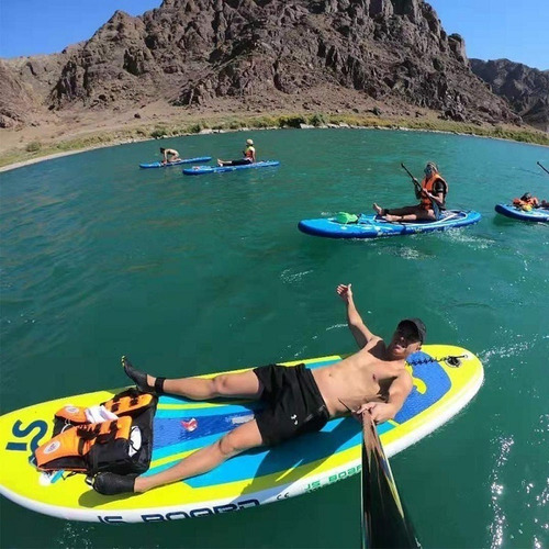 Imagen 6 de 9 de Tabla Stand Up Paddle Inflable Board 3.35m Negra+remo+mochil