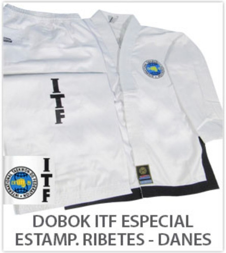 Dobok Taekwondo Ribetes Dan Itf Granmarc Oficial Uniforme Tk