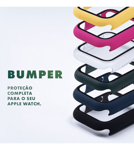 Hprime Bumper Film - Funda para Apple Watch (44 mm), color rojo