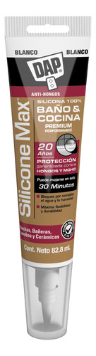 Dap Silicone Max Sellador Silicona Premium Baño/cocina 82ml.