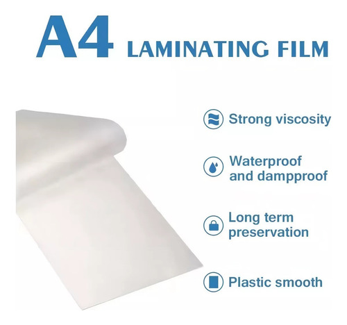 Pack Termolaminadora + 100 Láminas A4 Plastificadora