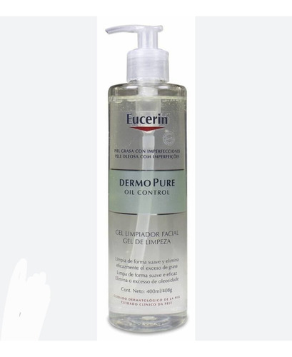 Eucerin Dermo Pure Oil Control Gel Limpiador 200ml Acneica Día/noche