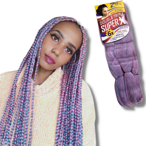 Jumbo Super X 400g Cabelo Sintético Jumbão Tranças Boxbraids Cor #unicórnio