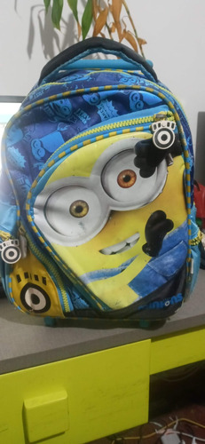 Mochila Con Carro Minions 12 PuLG Jardin