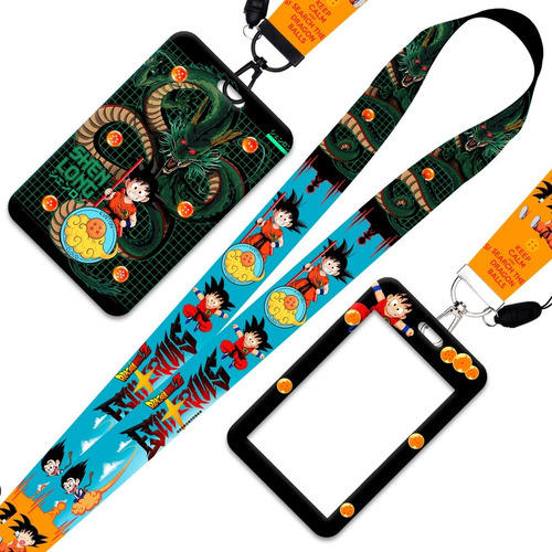 Porta Carnet Y Lanyard Dragon Ball Porta Documentos