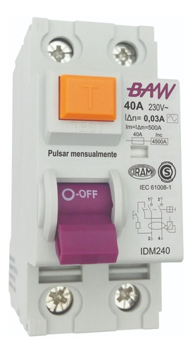 Kit Instalación Domiciliaria 2x Termica Disyuntor Caja 40a