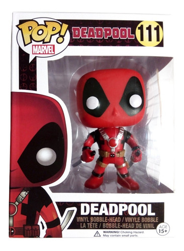 Muñeco Deadpool Símil Funko Pop! #111 Articulado 9 Cm