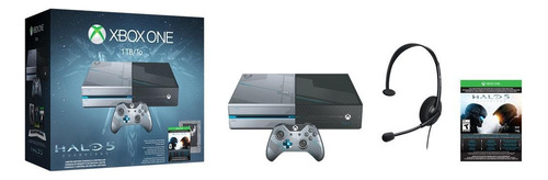 Microsoft Xbox One 1TB Halo 5: Guardians Limited Edition color negro y plata - Aceptable (Reacondicionado)