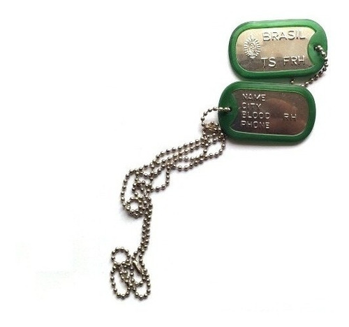 Placa Identificação Dog Tag Exercito Eb Militar Tatico