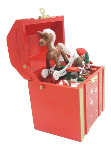 Imagen 5 de 6 de Adorno Navideño Running Caja Musical Baúl