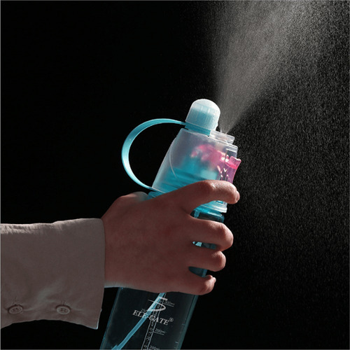 Imagen 6 de 10 de Botella Agua Con Spray Pulverizador Deporte Fitness Gym Yoga