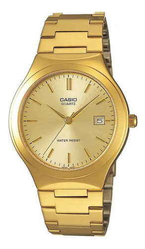 Reloj Casio Caballero Dorada Mtp-1170n-9ardf Color de la correa Dorado Color del bisel Dorado Color del fondo Dorado