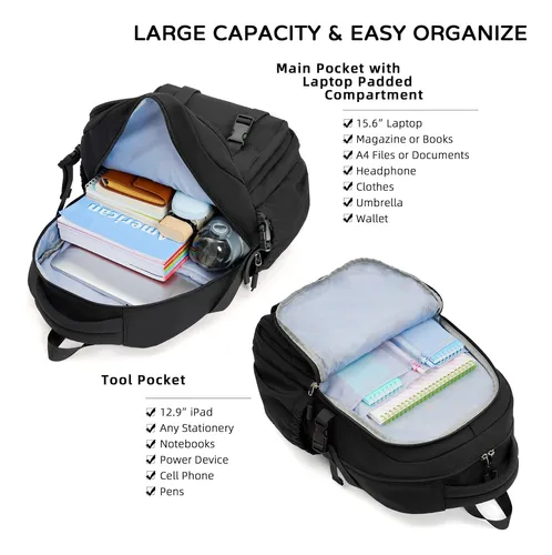 Mochila De Viaje Para Ordenador Portátil Para Mujeres...