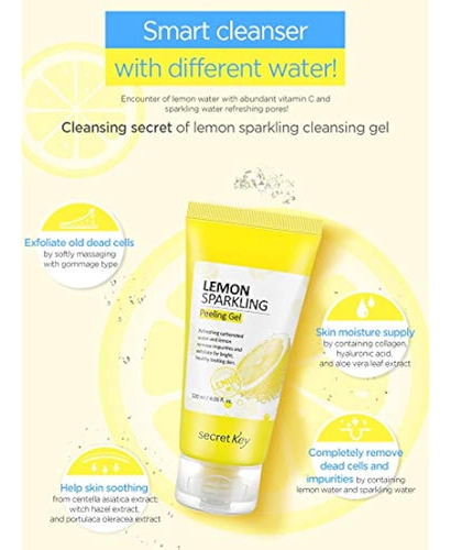 Secret Key Lemon Sparking Peeling Gel 120 Ml [versión Corean