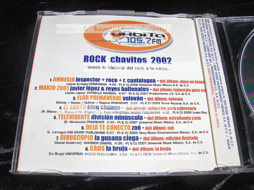 Rock Chavitos 2002 Cd Promo Cafe Tacuba Zoe Volovan (Usado)
