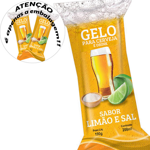 Embalagem Bopp Pérola Gelo P/ Cerveja (sal E Limão) - 4 Pct