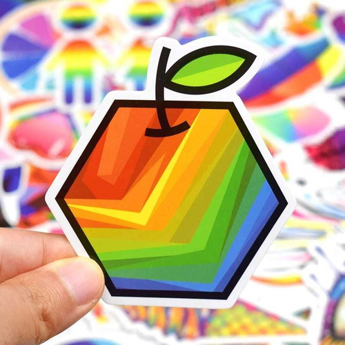 Pride Lgbt 50 Calcomanias Stickers De Pvc Vs Agua Arcoiris