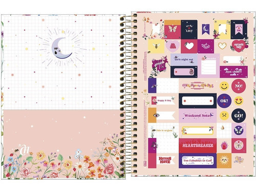 Caderno Capricho Capa Dura 10 Matérias Colegial Tilibra