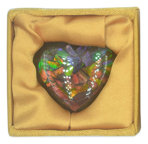 Corazón De Ammolita, Piedra De Visualización: 1,25 Pulgadas