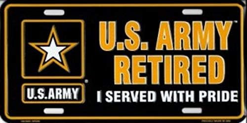 Placa De Metal Retirada Del Ejército De Estados Unidos