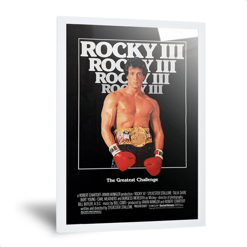 Cuadro Película Rocky Balboa 3 Boxeo Enmarcado De 35x50cm