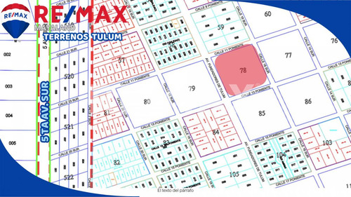 En Venta 5,000 M2 Region 15 De Tulum 3 Frentes (2 Esquinas)