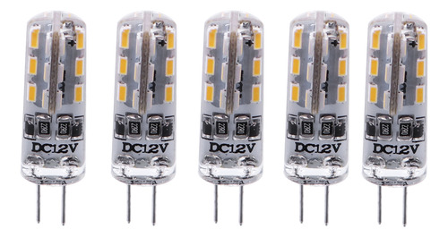 5 Bombillas Led Smd G4 De Bajo Consumo, 12 V, 1,5 W, 24 3014