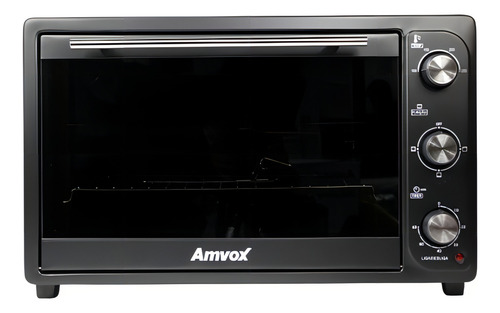 Forno Elétrico Bancada 45 Litros 220 Black 1600w Timer Amvox Cor Preto 220V