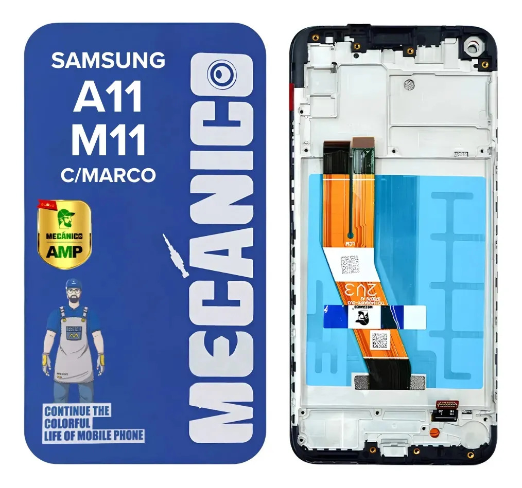 Modulo Compatible Samsung A11 A115 Con Marco Incell Mecanico Pantalla Display Repuesto Reemplazo Vidrio Tactil Touch Celular Frontal Calidad Tecnico Reparacion Cambio Instalar Instalacion Hd
