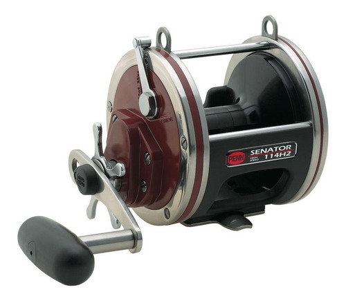 Reel convencional Penn Special Senator 114H2 derecho color rojo/negro