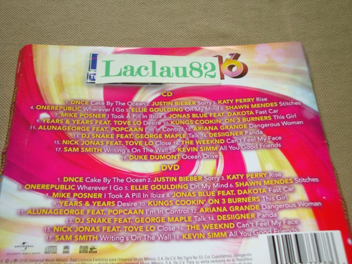 Now Thats What I Call Music 2016 Emi 2016 Cd + Dvd (Usado)