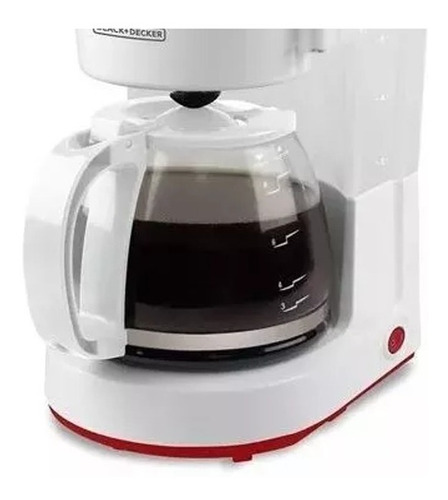 Cafetera Black+Decker CM0410-AR semi automática blanca de filtro 220V