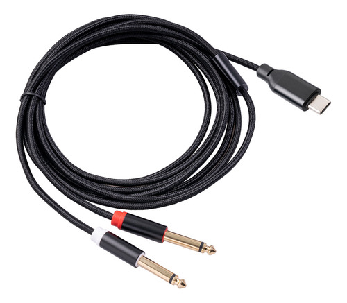 Cable Estéreo De Audio Usb C A Doble De 6,35 Mm C A Doble De