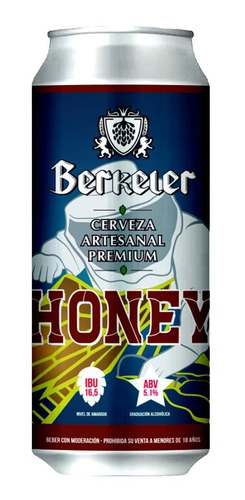 Cerveza Berkeler Honey Lata 473 Cm3