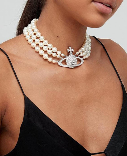 Collar De Perlas De Saturno, Collar De Planeta De Perlas 1